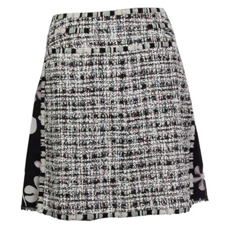 chanel skirt black and white|authentic Chanel skirts.